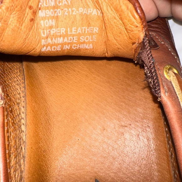 Tommy Bahama Brown Leather Men's Loafers - Picture 5 of 7